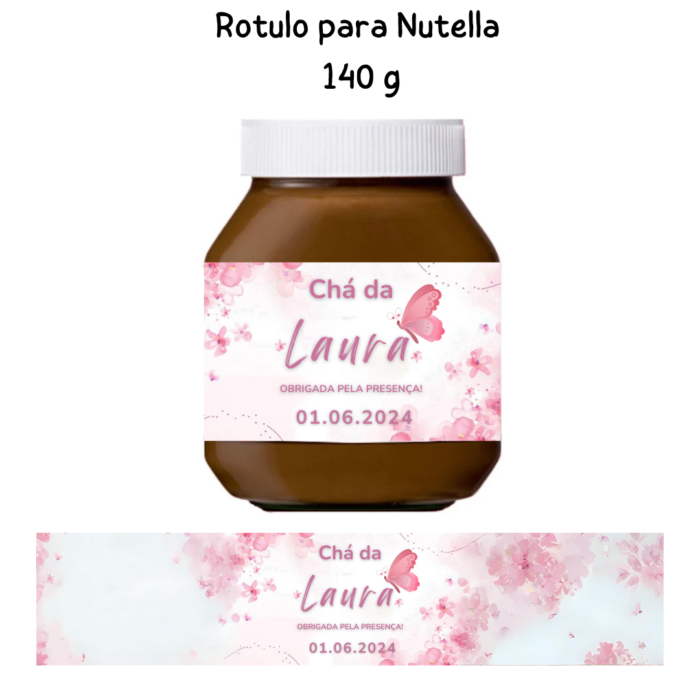Rótulo Personalizado para Nutella - Adesivo para Nutella 140g