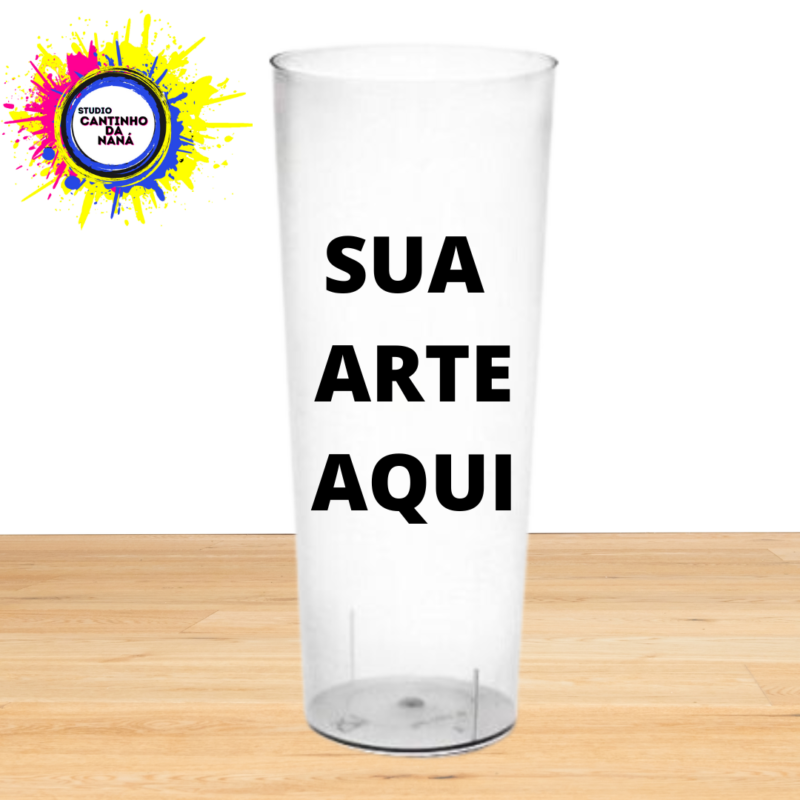 Adesivos Transparente ou Branco vinil para Copo Long Drink