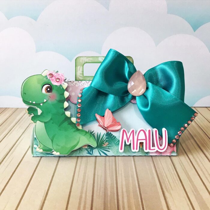 Kit Festa Dino Baby Menina Rosa Personalizadas Aniversário - Imagem 7