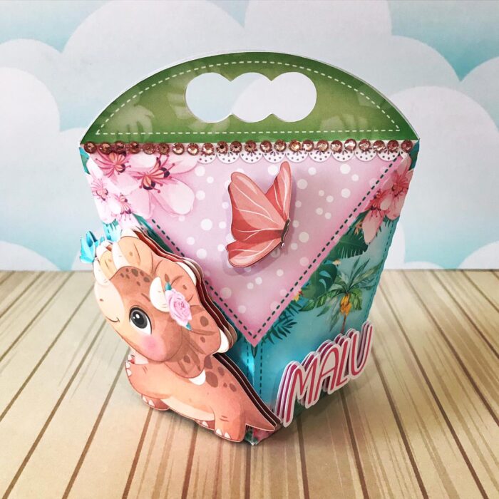 Kit Festa Dino Baby Menina Rosa Personalizadas Aniversário - Imagem 6