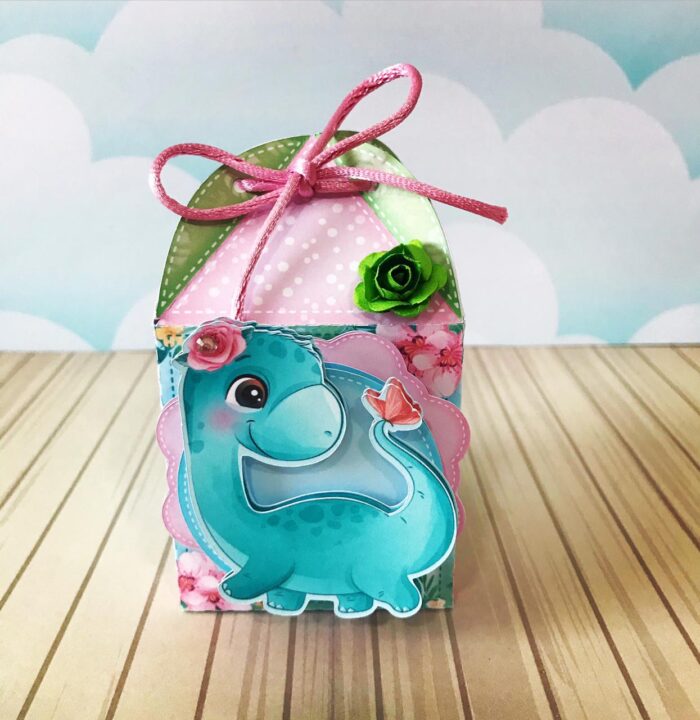 Kit Festa Dino Baby Menina Rosa Personalizadas Aniversário - Imagem 3